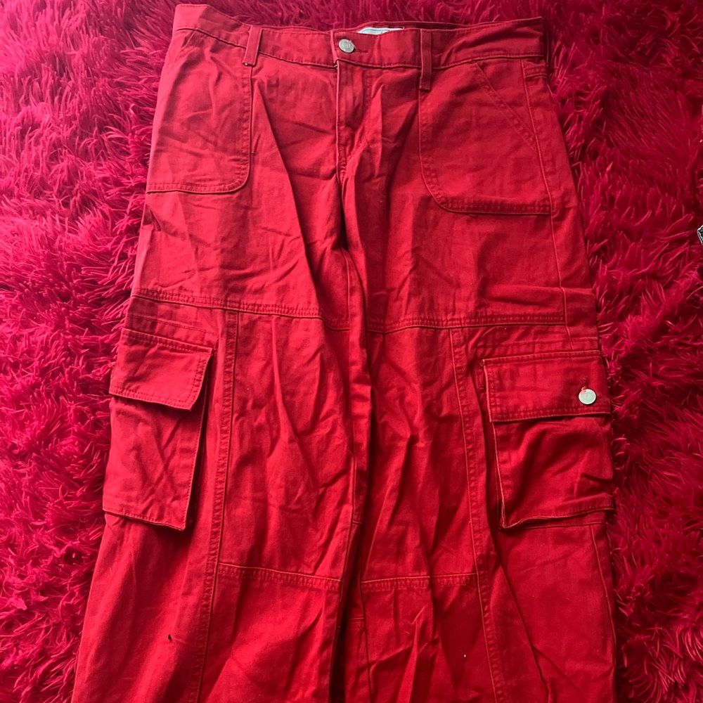🎀REVICE Red Cargo Jeans🎀